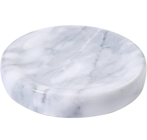 Porte-savon en marbre de haute qualité, couleur blanc et gris, plateau à savon en marbre moderne, porte-savon rectangulaire, design minimaliste - Product Image 2