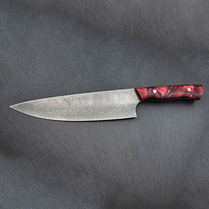 Cuchillo de chef de acero de Damasco de lujo, hecho a mano, herramienta de cocina premium, diseño elegante para chefs profesionales de restaurantes. - Product Image 2