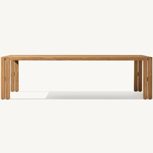 Mesa rectangular de estilo moderno en oferta, ideal para comedor o restaurante al aire libre, hecha de madera. - Product Image 6