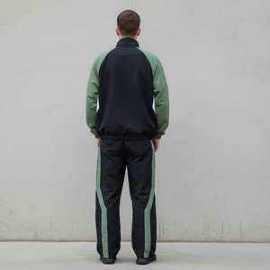 Sporty Men Windbreaker Tracksuit Casual Running Outfit Breathable Activewear Jacket Elastic Waist <b>Jogger</b> Pants for low prices - Product Image 2