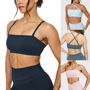 เสื้อชั้นในกีฬาผู้หญิง ดีไซน์ด้านหน้า สายปรับได้ ใส่เล่นโยคะ ระบายอากาศดี ไร้โครง ยืดหยุ่นสูง รองรับการออกกำลังกาย - Product Image 1
