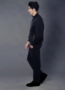 Chándal con Capucha y Cremallera Completa para Hombre 2026, Azul Marino/Negro, Color Sólido, Ropa Casual, Bolsillos Laterales, Corte Regular, Material de Poliéster para Otoño - Product Image 6