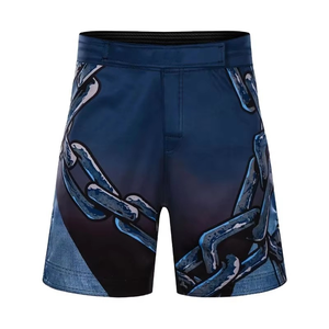 Shorts MMA de qualité supérieure pour hommes, en toile, anti-plis, motif 3D, avec cordon de serrage, pour entraînement UFC et tenue de combat tendance - Product Image 2