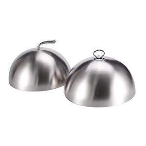 Recién llegado: Cubierta redonda de acero inoxidable para freír, color plateado, para restaurantes comerciales. - Product Image 4