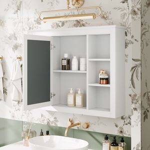 Moderno Armadietto da Bagno a Parete 35 X 27.5 con Specchio Contenitore per Medicinali - Product Image 4