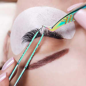 Pinzas de acero inoxidable Nano Grip de 45 y 90 grados con etiqueta privada personalizada, herramientas de belleza para extensión de pestañas con impresión de logotipo. - Product Image 4