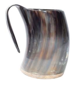 Mug en corne de luxe pour la maison, mug à bière en corne de haute qualité, taille personnalisée, mug à boire en corne de buffle avec poignée à prix réduit - Product Image 6