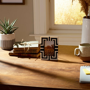 HANDICRAFTS ZONE HCZ-90 Resin Offset Printed Lightweight Rectangle Photo <b>Frame</b> <b>6x4</b> Inch Vertical Tabletop Decorative Display - Product Image 4