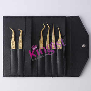 Ensemble de pinces à cils en acier inoxydable de haute qualité, 4 pièces, pour extensions de cils, volume, antistatiques et durables - Product Image 5