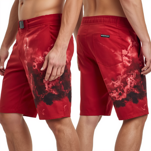 Pantalones Cortos Estampados para Hombre con Diseño Inspirado en el Trueno y Estilo Urbano Moderno - Product Image 3