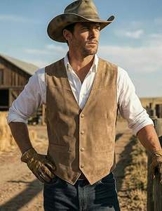 Gilets de moto en cuir de bonne qualité, gilet en cuir personnalisé, style club pour motards - Product Image 1