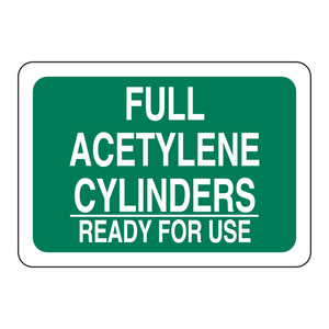 Panneau de signalisation pour bouteille d'acétylène Brady prête à l'emploi, pour la sécurité industrielle et en laboratoire - Product Image 2