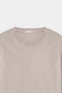 T-shirt personnalisé 100 % coton à col montant, sérigraphie, logo blanc sur le devant, style streetwear, coupe classique, séchage rapide - Product Image 6