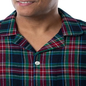 Pijamas de verano a rayas para hombre, pijamas de franela a cuadros transpirables, informales, cómodos, antiarrugas, ecológicos, para verano. - Product Image 5