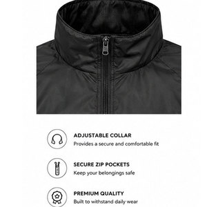Custom Men's <b>Lightweight</b> Windbreaker <b>Jacket</b> <b>Waterproof</b> Windproof Outdoor Hiking <b>Running</b> Sports Casual Zipper Hooded Breathable - Product Image 3
