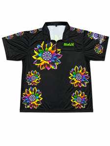 เสื้อโปโลแบบกำหนดเองสำหรับผู้ชาย สีดำขาว พิมพ์ลายอเมริกัน แห้งเร็ว แขนสั้น ดีไซน์สปอร์ต ปักชื่อและโลโก้ได้ - Product Image 2