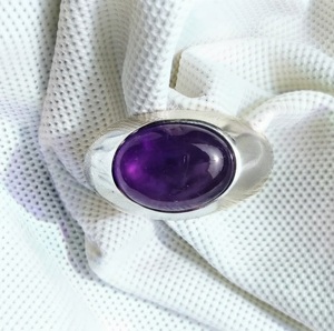 Bagues en améthyste pour homme, bague de fiançailles en argent sterling pour une personne chère - Product Image 4