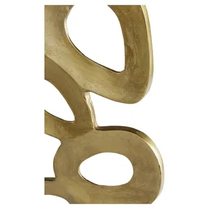 Escultura Abstracta de Latón Chapado en Oro, Pieza de Arte de Forma Irregular para Decoración del Hogar, Artesanía Metálica Moderna - Product Image 5
