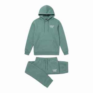 Conjunto Deportivo con Capucha Color Verde Menta para Hombre Hawk Eye, Pantalones Deportivos Casuales Largos con Cierre de Cordón y Bolsillos Laterales - Product Image 6