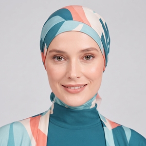 Conjunto de Burkini Musulmán Modesto de 4 Piezas para Mujer, Cobertura Completa, Manga Larga, Color Sólido, Alta Calidad - Product Image 4