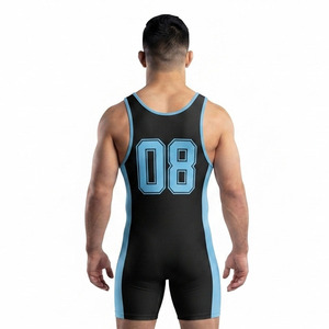 Combinaison de lutte respirante pour hommes, personnalisable par sublimation, coupe compressive - Product Image 2