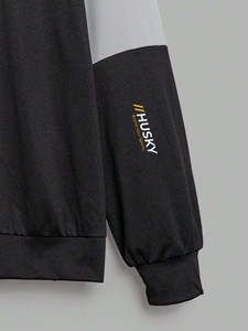 Sudadera con Capucha y Cierre de Cremallera HUSKY para Hombre, Corte Regular, Transpirable, Tejido de Poliéster, Deportiva, Invierno, Secado Rápido - Product Image 5