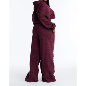 Custom logo Side <b>Strips</b> Women Tracksuit Women's Sweatsuit Jogging Fleece Suit Joggers Pants Sweat Track Suit Gym Wears - Product Image 5