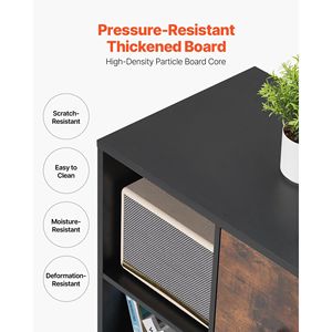 Armadietto Portadocumenti Mobile in Legno a 2 Cassetti con Ripiani Aperti e Serratura, Archivio Laterale con Ruote e Design Moderno - Product Image 5