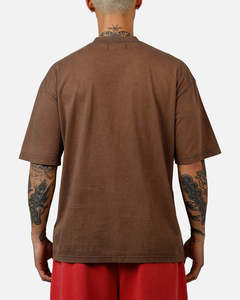 Wholesale price Men Trendy <b>Neutral</b> Brown T Shirt Heavy Weight Cotton T Shirt Breathable Casual Fit T Shirts for men - Product Image 2