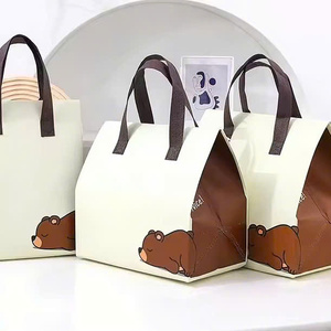Bolsa Térmica Portátil Desechable de Tela No Tejida con Diseño de Dibujos Animados para Llevar, Aislada para Té con Leche y Pasteles, OEM/ODM en Vietnam - Product Image 1