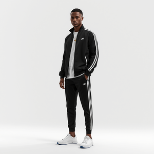 Ensemble sweat à capuche et short pour homme en polyester et coton tricoté imprimé, vêtements décontractés personnalisés - Product Image 3