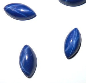 Zafiro Azul Estrella Marquise de 6x12 mm, 3 Quilates, Creado en Laboratorio, Cabujón Pulido con Efecto de Estrella de 6 Puntas, 4 mm de Altura, para Joyería - Product Image 1