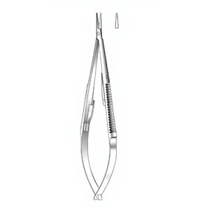 Porte-aiguille Castroviejo 16 cm / 6-1/4 pouces droit avec verrouillage, instrument chirurgical simple pour une manipulation précise des aiguilles fines - Product Image 1