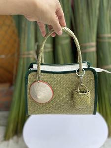 Handwoven Vietnamese <b>Straw</b> <b>Bag</b> Natural Seagrass Handbag Eco Friendly Boho Tote Handmade Vietnam Supplier Factory - Product Image 4