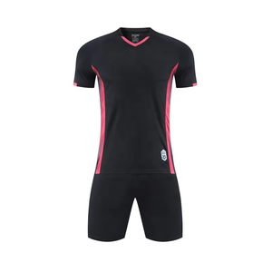 Ensemble d'uniformes de volley-ball personnalisés haut de gamme pour hommes, maillot à col en V et short longueur genou, respirant, séchage rapide, kit sportif d'été, athlétique - Product Image 5