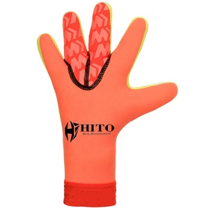 Gants de gardien de but de nouvelle conception, couleurs mélangées et impression par sublimation sur le dos de la main, sangle intégrée, gants de football professionnels - Product Image 5