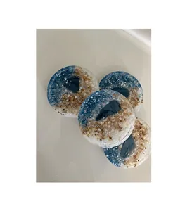 Modern Lightweight Resin Coaster Set 5mm Stylish <b>Heat</b> Resistant Durable <b>Reusable</b> Ideal for Indoor Outdoor Table Protection - Product Image 4