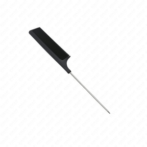 Peigne à queue de rat professionnel avec broche métallique, outil de sectionnement pour extensions de cheveux, pour trames et micro-extensions OEM - Product Image 5