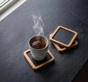 Luxury Wooden Coaster <b>Set</b> Handcrafted from Natural Wood Elegant Design for Stylish Dining and Drink Presentation Natural Color - Product Image 6