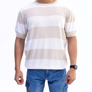 Camiseta de Punto Ligera para Hombre, Camiseta Informal Cómoda, Camiseta de Tela Texturizada Transpirable, Fabricante Mayorista OEM - Product Image 5