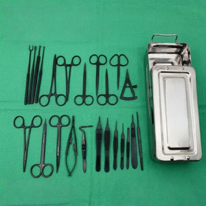 Juego de Instrumentos para Blefaroplastia SURGINEXA, Color Negro |   Instrumental Quirúrgico Oftalmológico de Acero Inoxidable con Recubrimiento Negro, Certificado CE, para Uso Hospitalario - Product Image 2