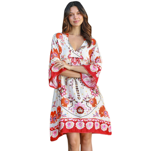 Vestido Mini Estampado Floral para Mujer, Vestido de Moda al por Mayor - Product Image 1