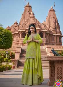 Indian Traditional Heavy Embroidery Sequence Work Salwar Kameez for Wedding Occasion for Women Wear with Styling in Chinon Suits - Product Image 6