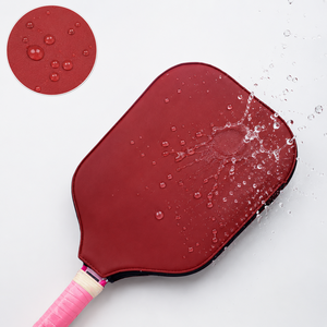 Étui de protection en PU pour raquette de pickleball, avec poignée rouge et fermeture éclair - Product Image 4