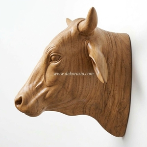 Décoration murale moderne en bois 3D faite à la main en forme de tête d'animal pour la maison avec motif nature morte élégant Décor Nouvel An Asiatique - Product Image 2