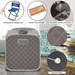 Sauna à vapeur pliant privé d'intérieur 2L, tente spa, pièce confortable pour la détente - Product Image 4