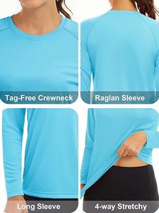 Hauts de yoga et de fitness personnalisés pour femmes à manches longues, écologiques, à séchage rapide, en Spandex/Nylon, pour la gym, l'entraînement et la course à pied - Product Image 3