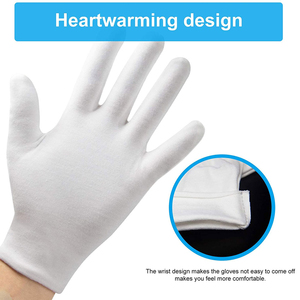 Guantes de seguridad de alta calidad 100% algodón, tela de grado alimenticio, buen agarre, guantes de tela de algodón para uso diario, manipulación y suministro. - Product Image 2