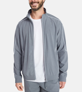 <b>Men's</b> <b>Bomber</b> <b>Jacket</b> Stand Collar Back Neck Logo Waterproof Quick Dry Windproof Breathable 100% Polyester Casual Winter Outerwear - Product Image 5