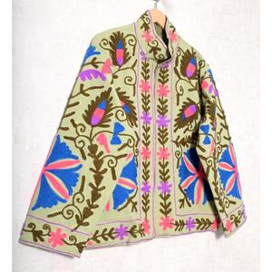 Abrigo Boho Colorido con Bordado Suzani, Chaqueta Artesanal, Moda Étnica Vintage - Product Image 4